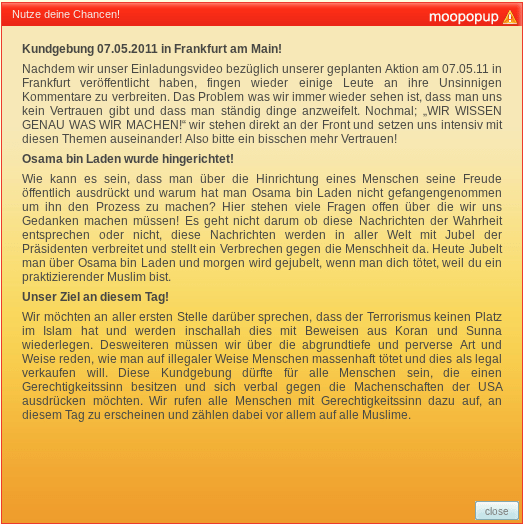 Pierre Vogel organisiert Totengebet für Osama bin Laden