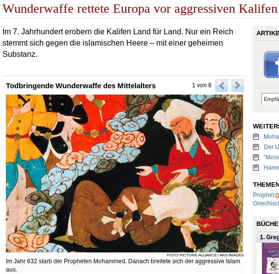 Welt Online: "Wunderwaffe gegen Kalifen"