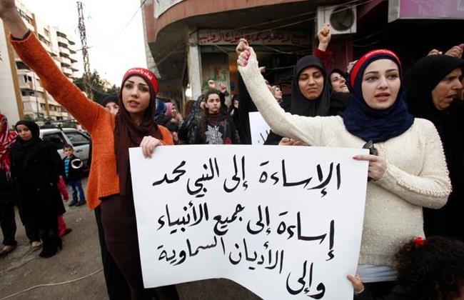 protest-against-charlie-cartoon-lebanon